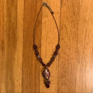 Unique Vintage Glass and Beaded Necklace